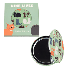 Load image into Gallery viewer, Nine Lives Cat Compact Mirror
