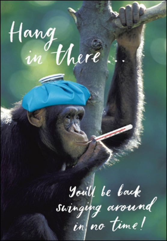 Hang In There Monkey Card