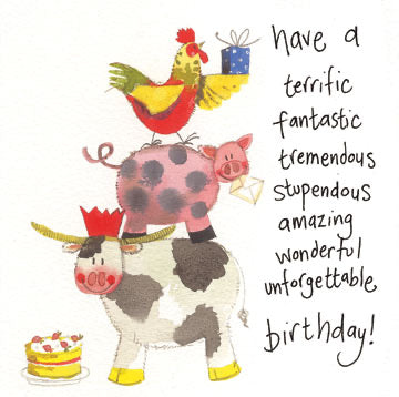 Farm Animal Birthday Card