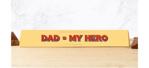 Dad = My Hero Personalised Toblerone