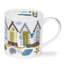 Load image into Gallery viewer, Dunoon Fine Bone China Beachcomber Beach Huts Mug
