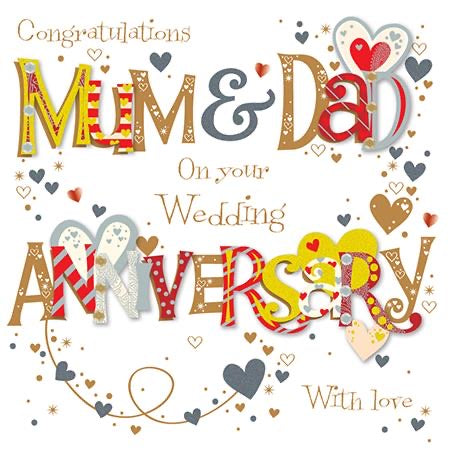 Mum & Dad Wedding Anniversary Card