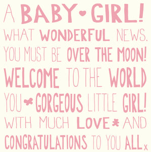 Baby Girl Card