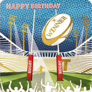 Rugby Birthday Card