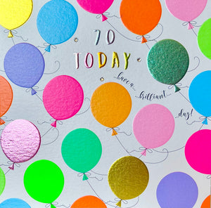 70th Birthday Card