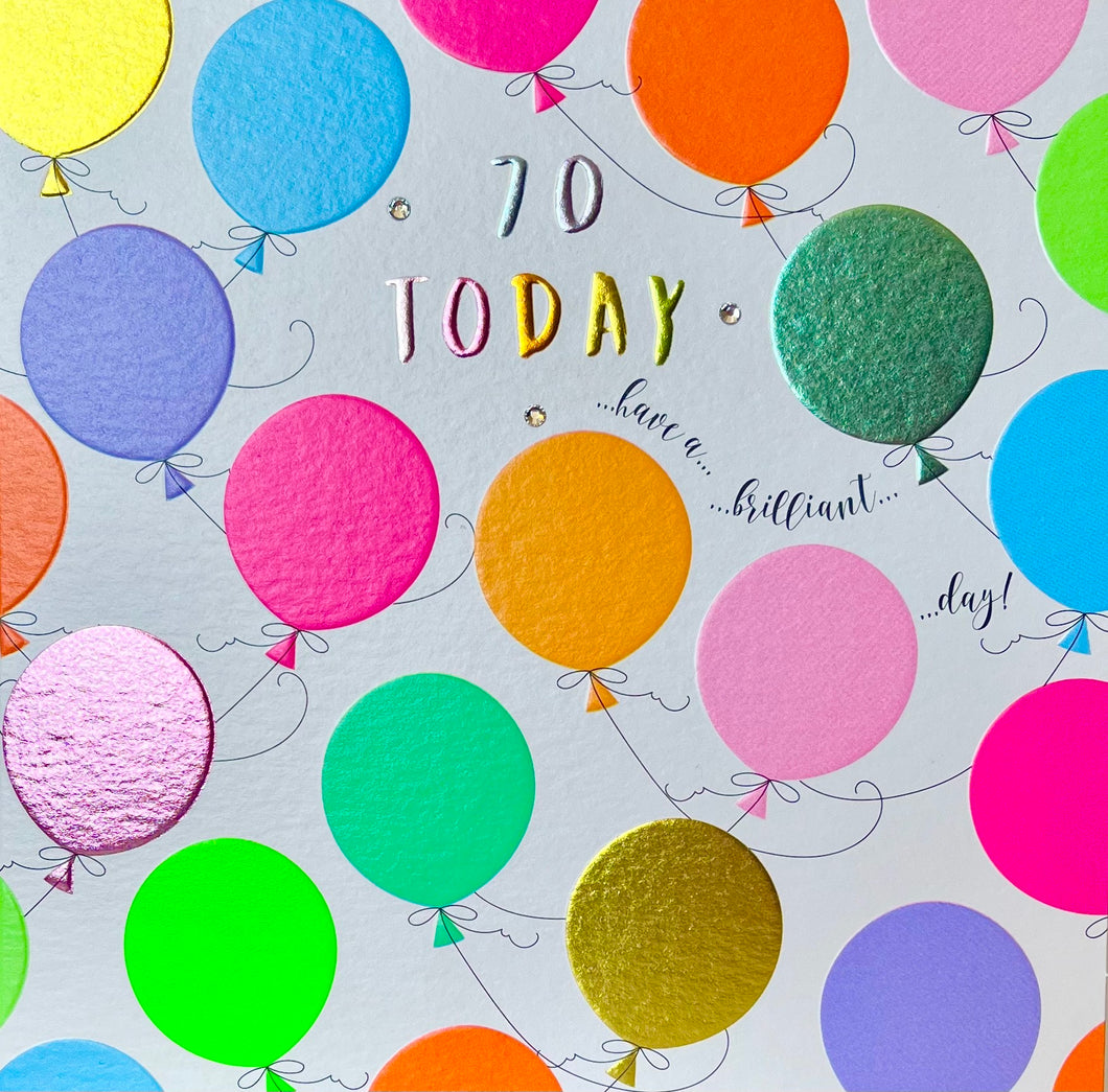 70th Birthday Card