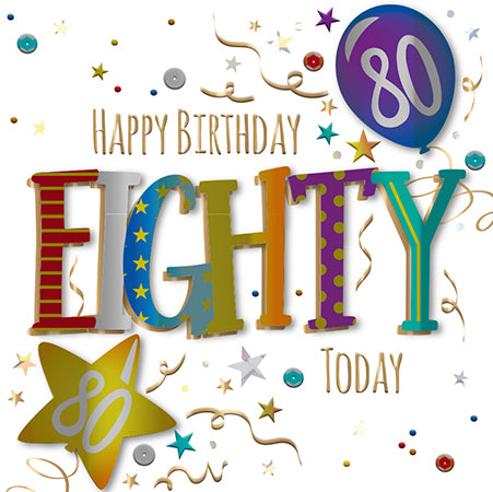 80th Birthday Card
