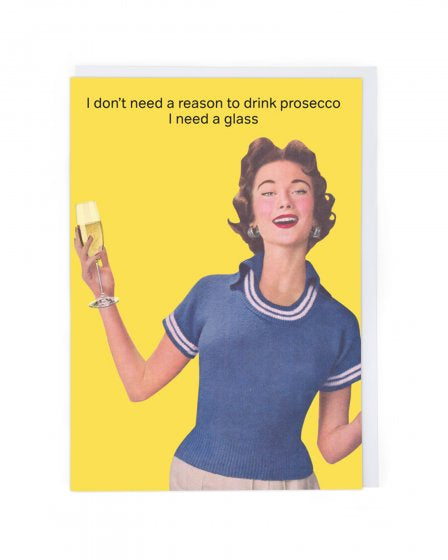 Prosecco Blank Card