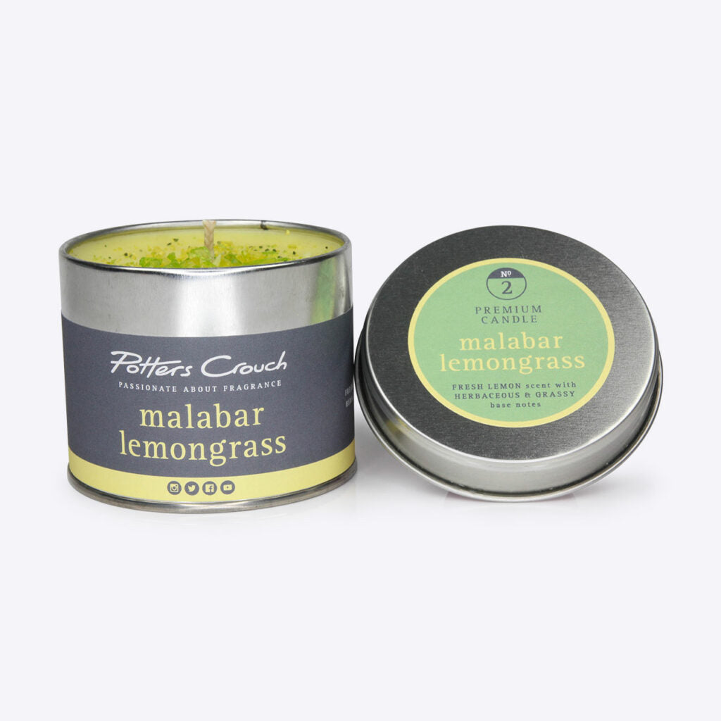 Malabar Lemongrass Scented Candle in a Tin