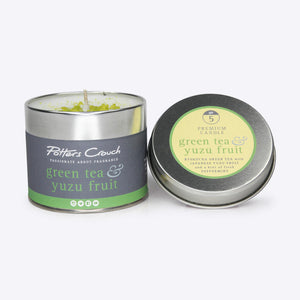 Green Tea & Yuzu Fruit Scented Candle in a Tin