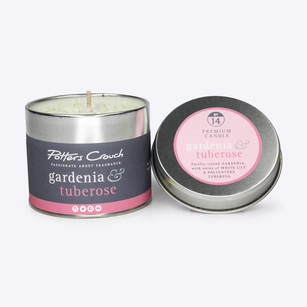 Gardenia & Tuberose Scented Candle in a Tin